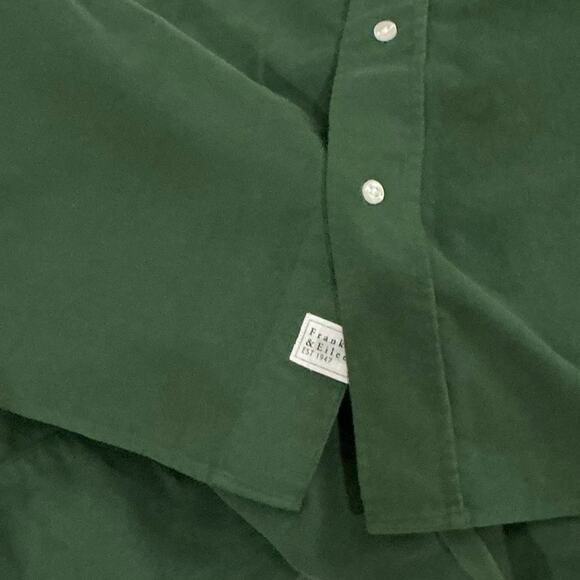 Frank & Eileen Mackenzie Green Flannel Shirt One Size 100% Cotton Button Front - Picture 10 of 12